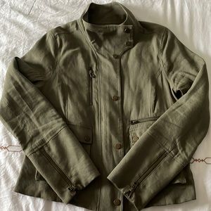 Olive green Veronica Beard light jacket.  Only worn once!